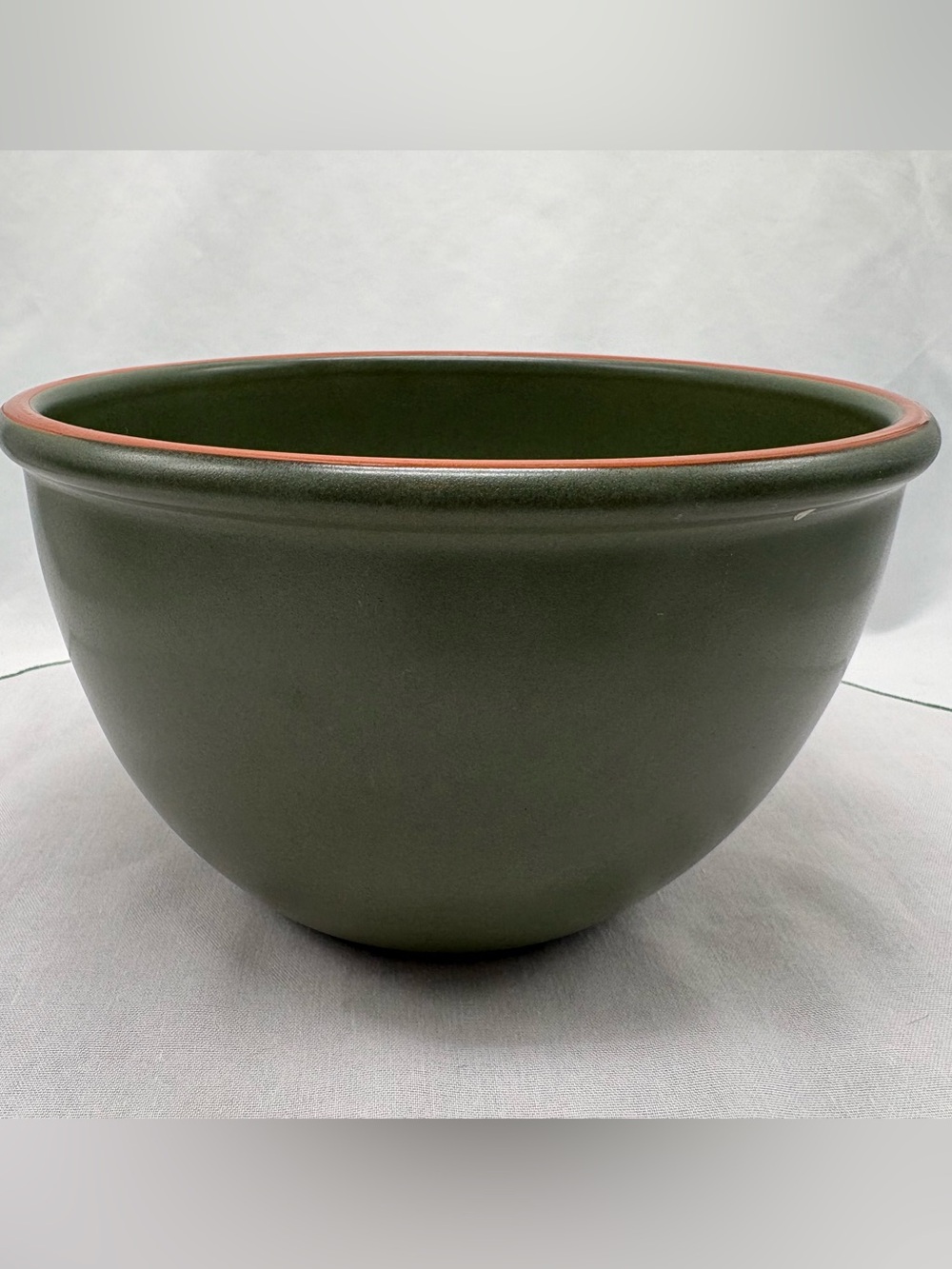 Casa Verde Terra Cotta Mixing Bowl Green Portugal 8 3/4” Serving Mixing Bowl